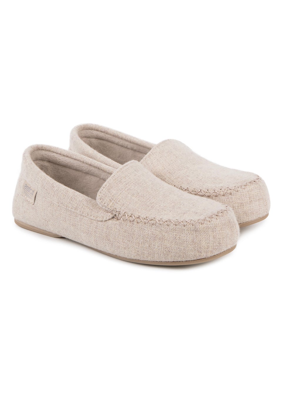 Totes Isotoner Brown Textured Moccasin Slipper Matalan