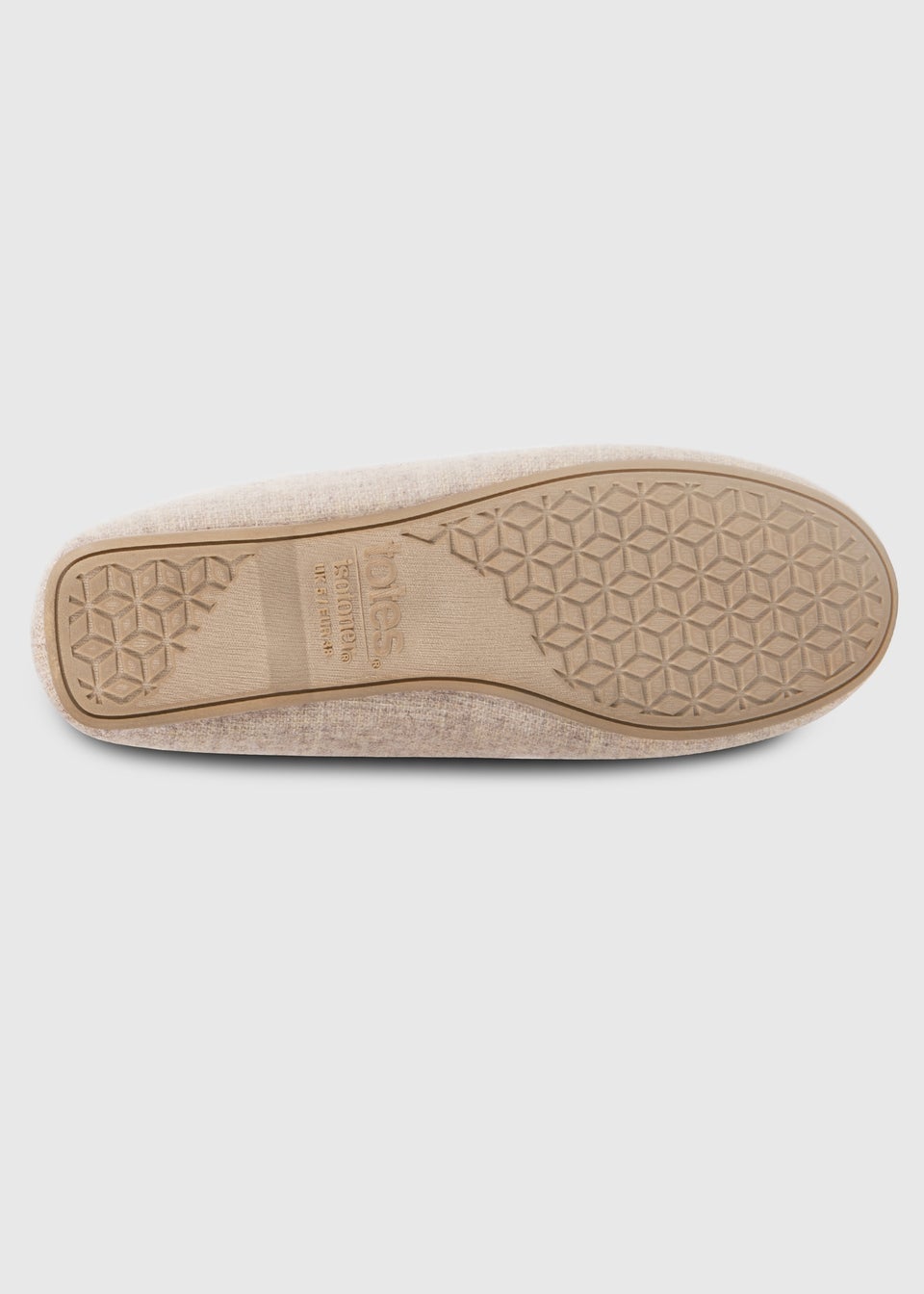 Totes Isotoner Cream  Textured Moccasin Slipper