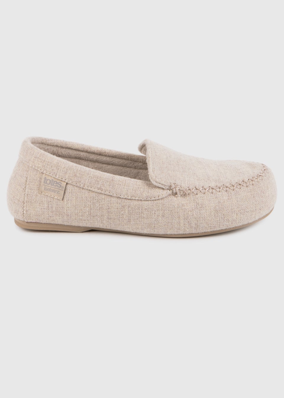 Totes Isotoner Cream  Textured Moccasin Slipper