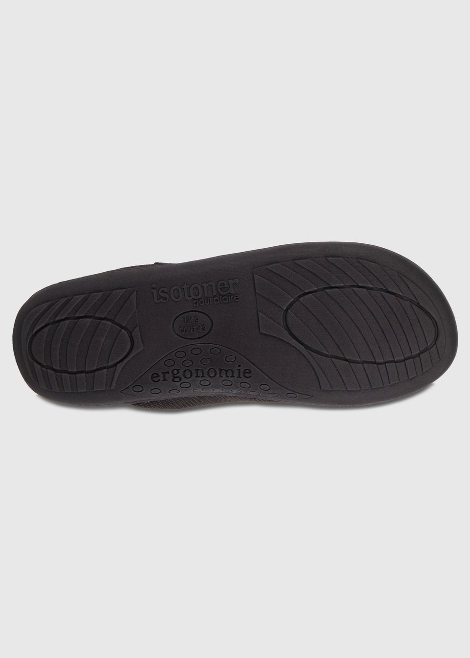 Totes Isotoner Black Square Patterned Smart Mule Slipper