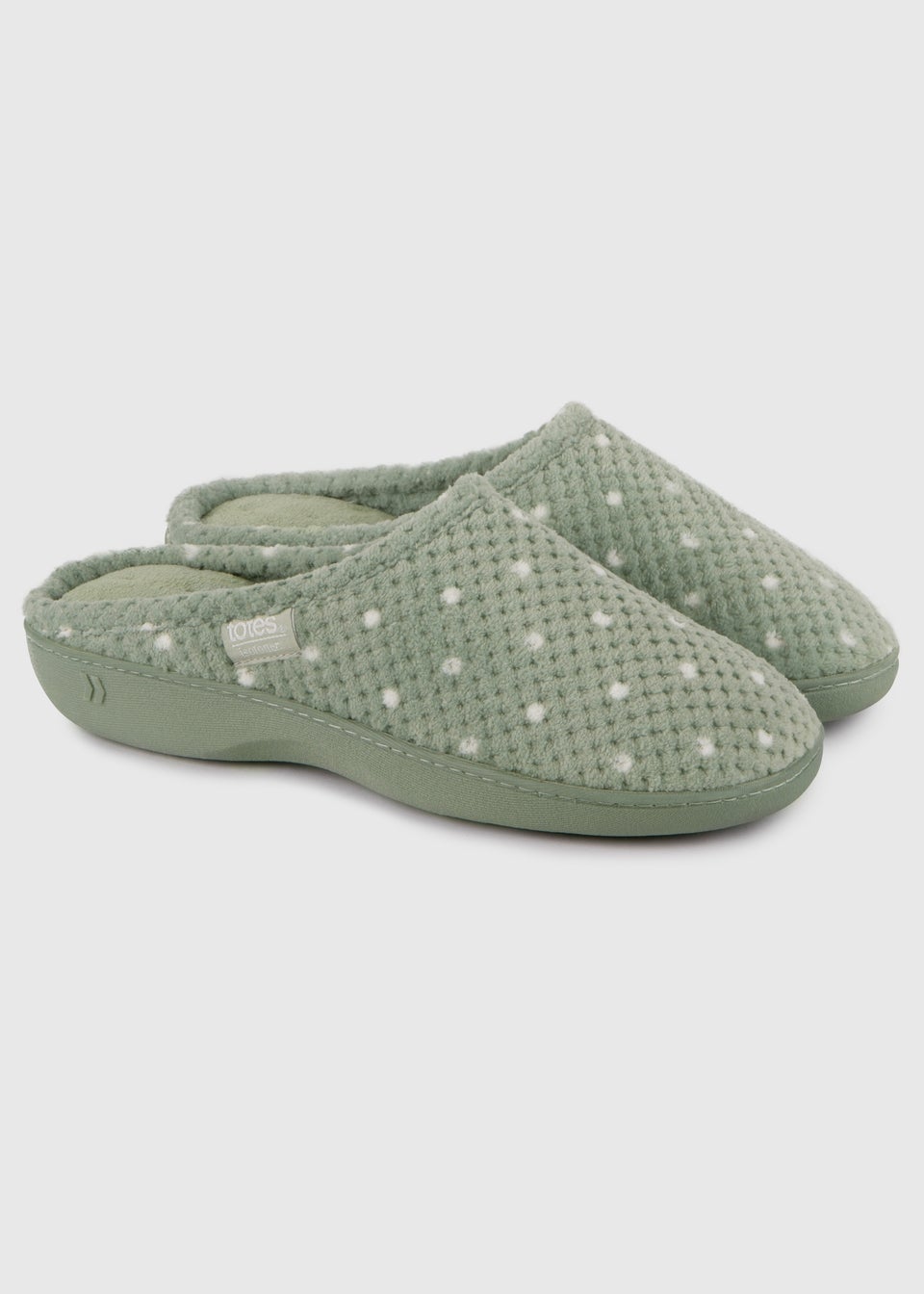 Totes Isotoner Sage Popcorn Terry Mule Slippers