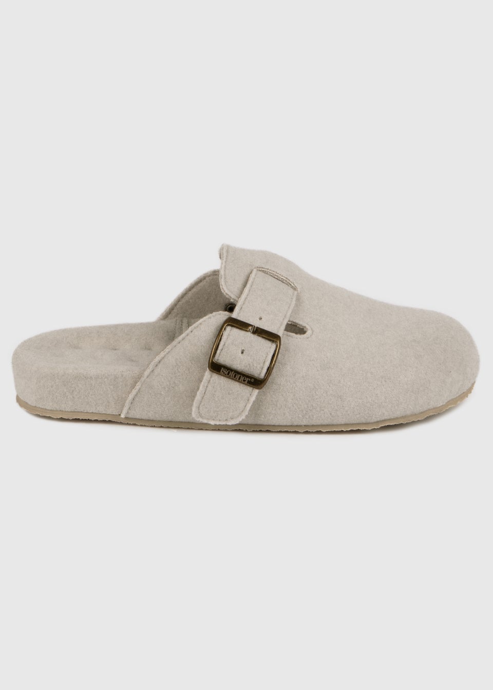Totes Isotoner Beige Felt Clog Slipper