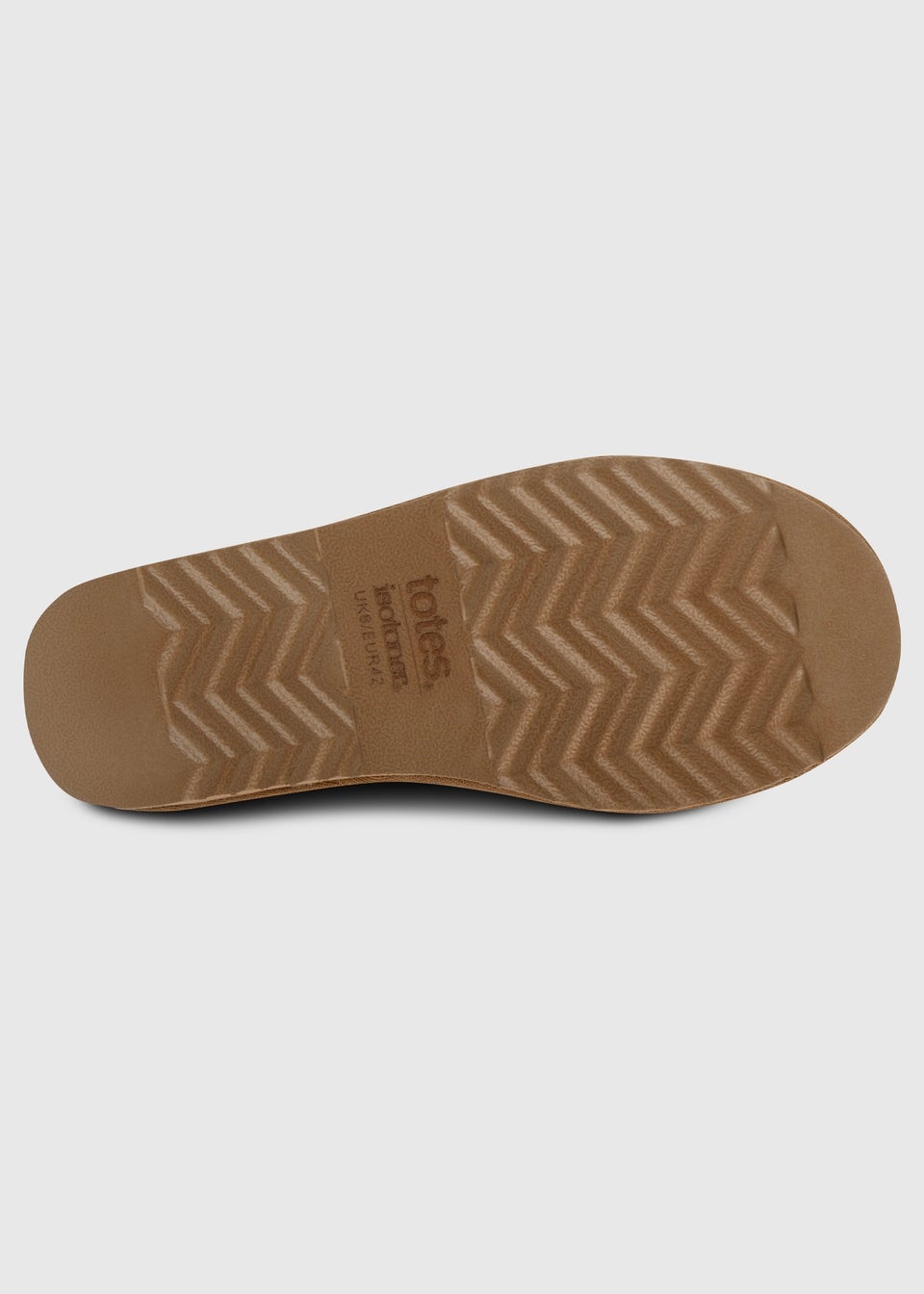 Totes Isotoner Tan Real Suede Full Back Slipper