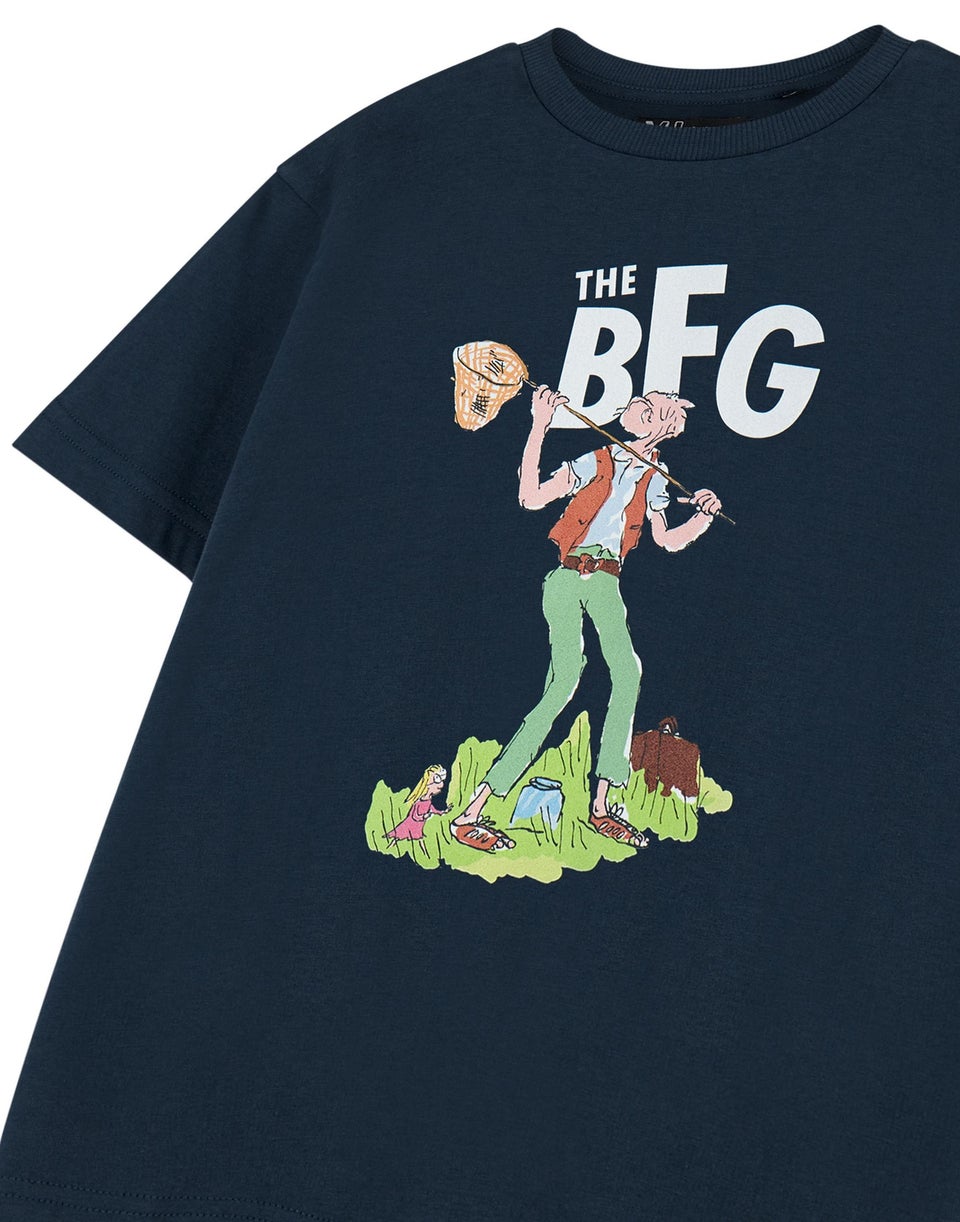 Roald Dahl BFG Unisex Kids Blue T-Shirt (3-14 Years)