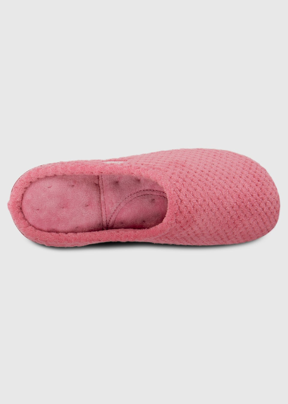Totes Isotoner Dusty Pink Popcorn Terry Mule Slippers