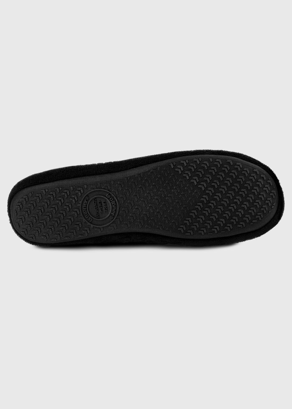Totes Isotoner Black Terry Ballerina Slippers