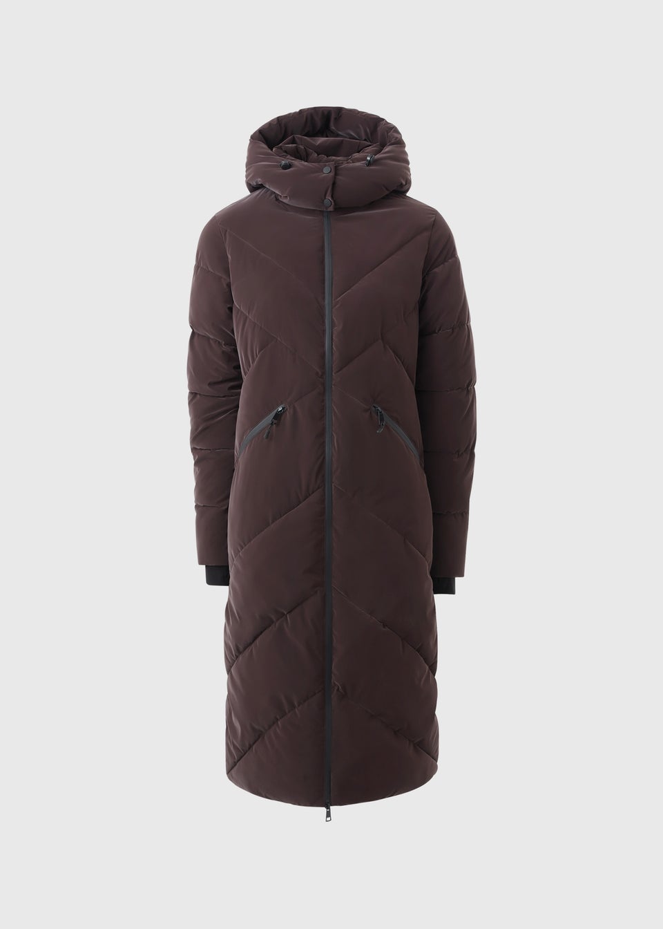 Plum Long Rubberised Coat
