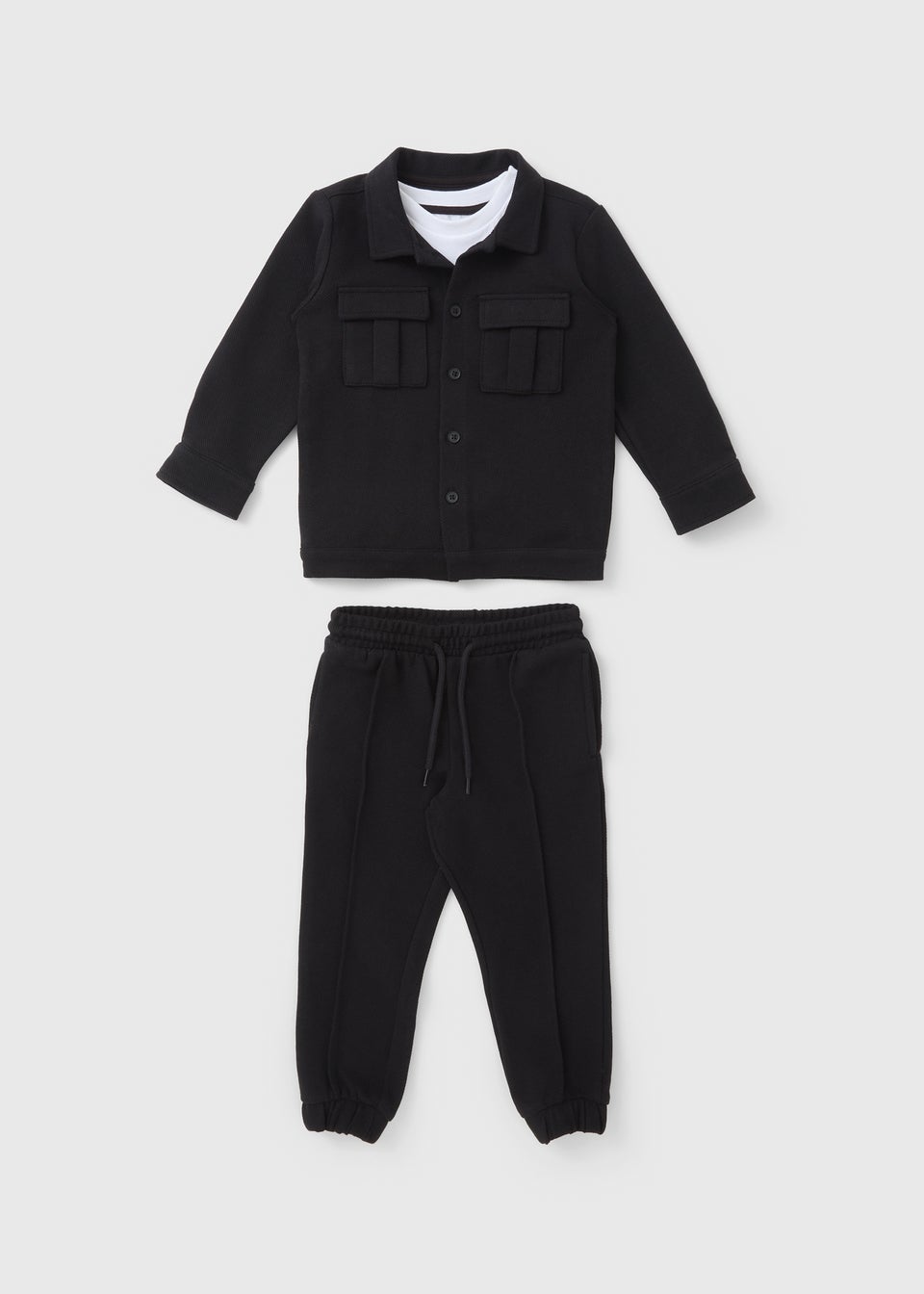 3 Piece Boys Black Smart Shirt & Trouser Set (1-7yrs)