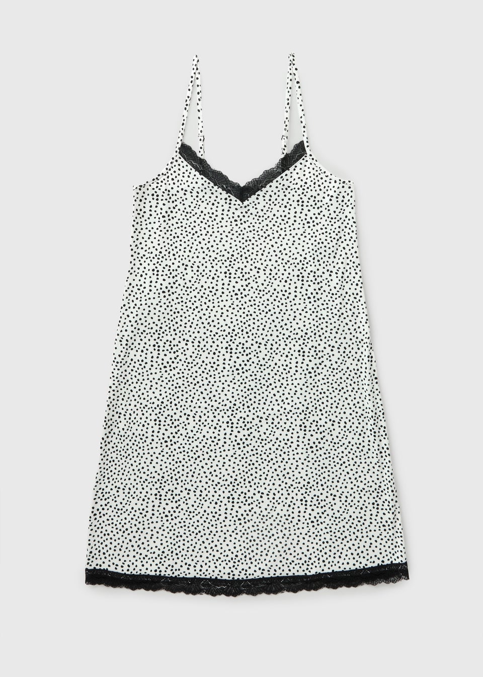 Cream Spot Print Chemise Nightie