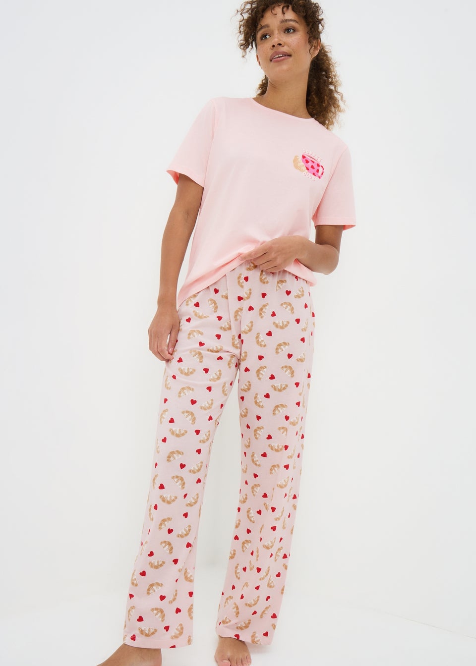 Pink Coffee Club Pyjama Set
