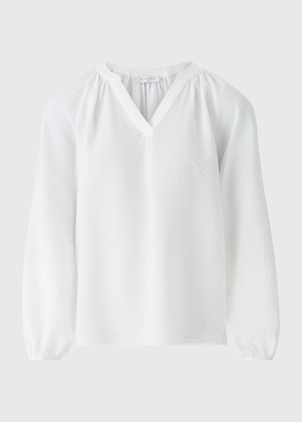 White Solid Popover Shirt