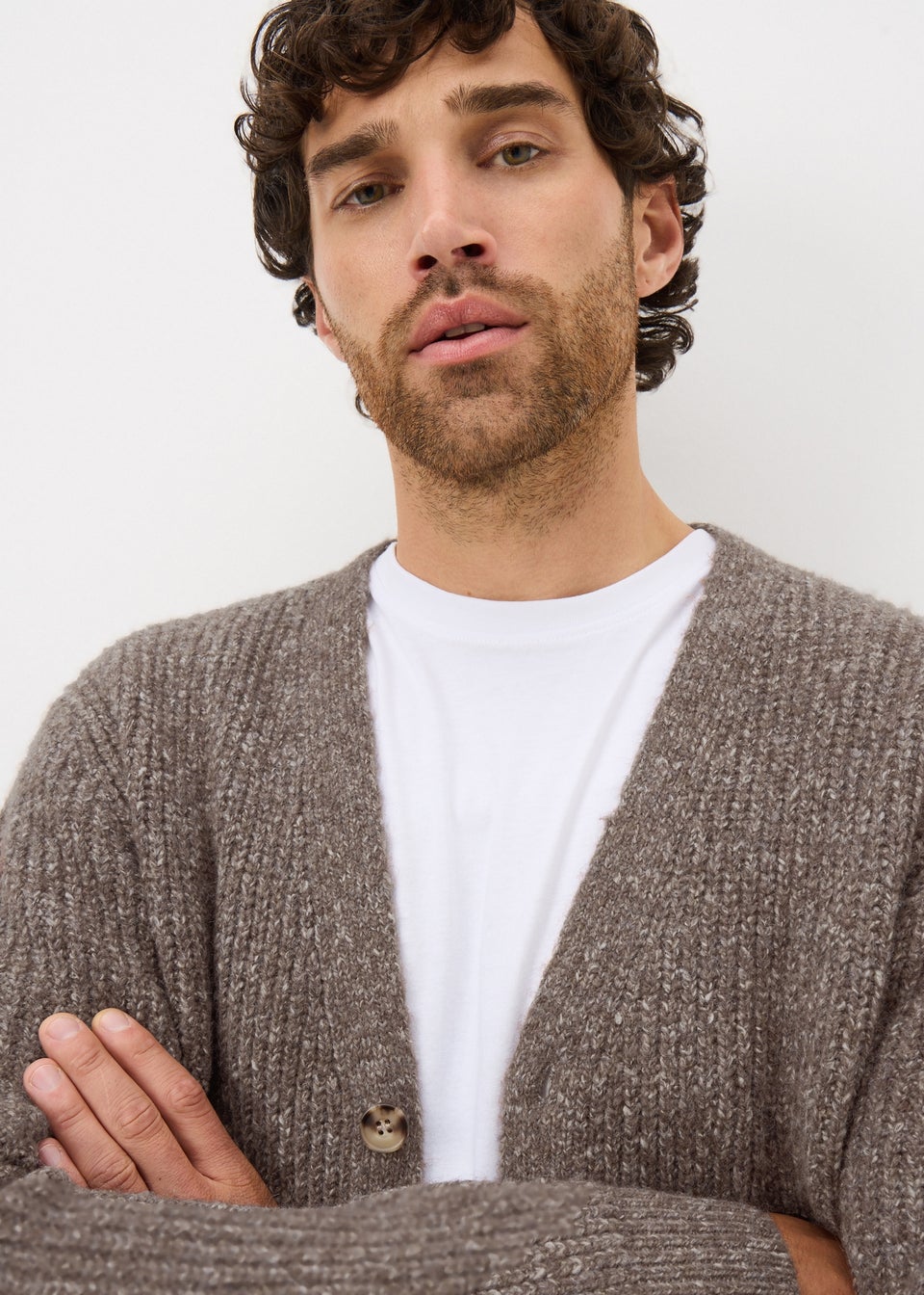 Brown Button Cardigan