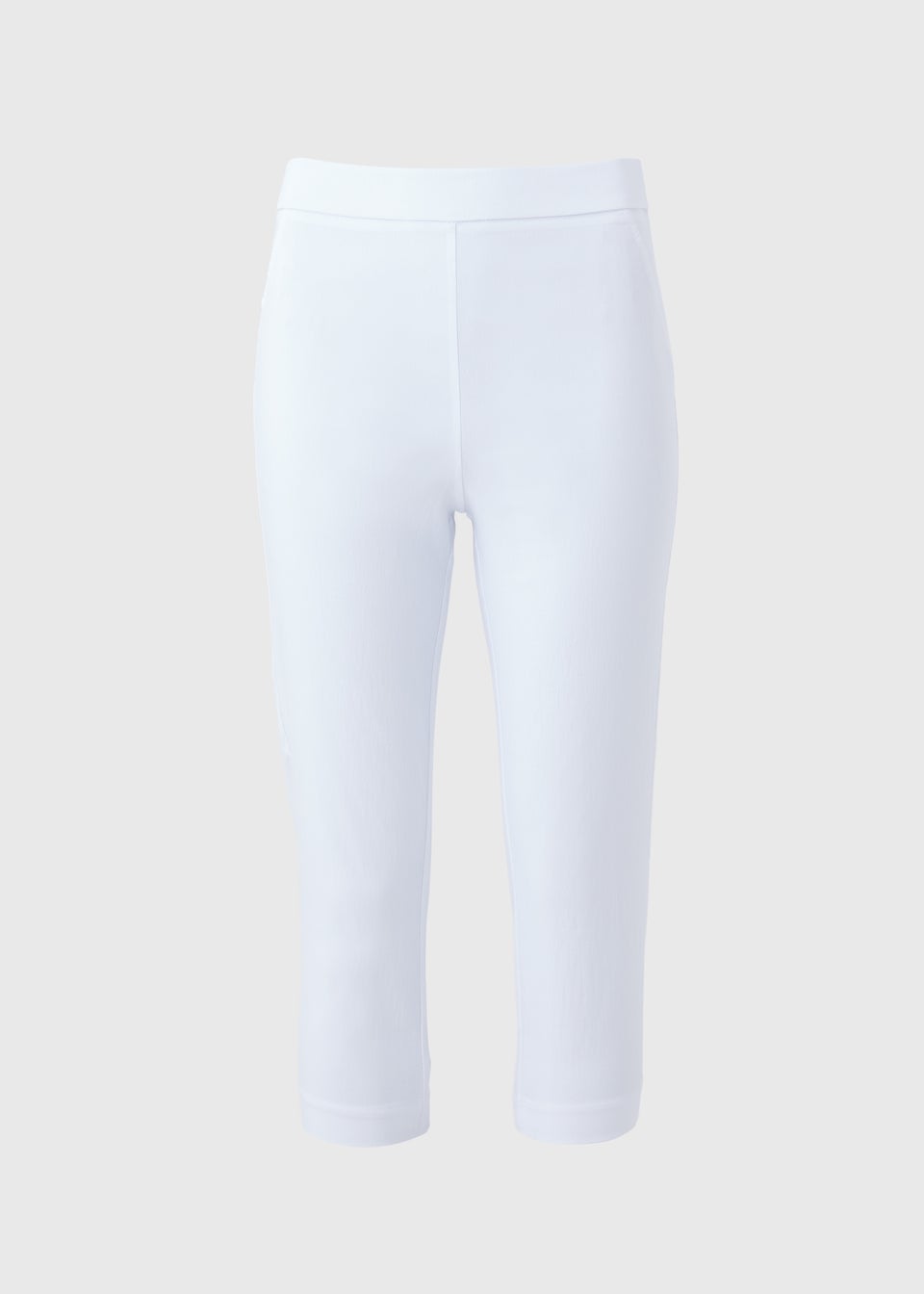 White Bengaline Cropped Leggings