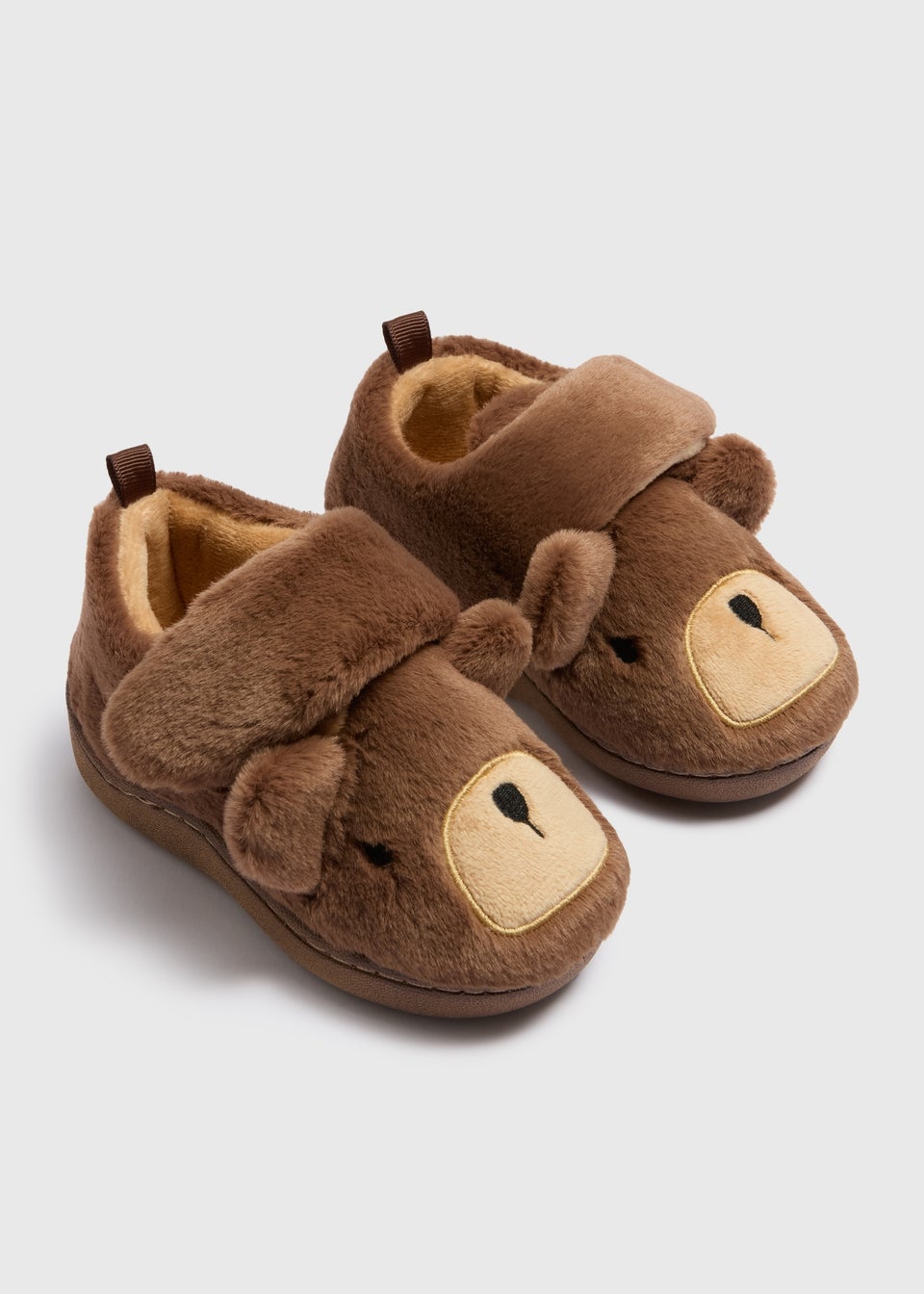Kids Brown Bear Cupsole Slippers (Younger 4-12)