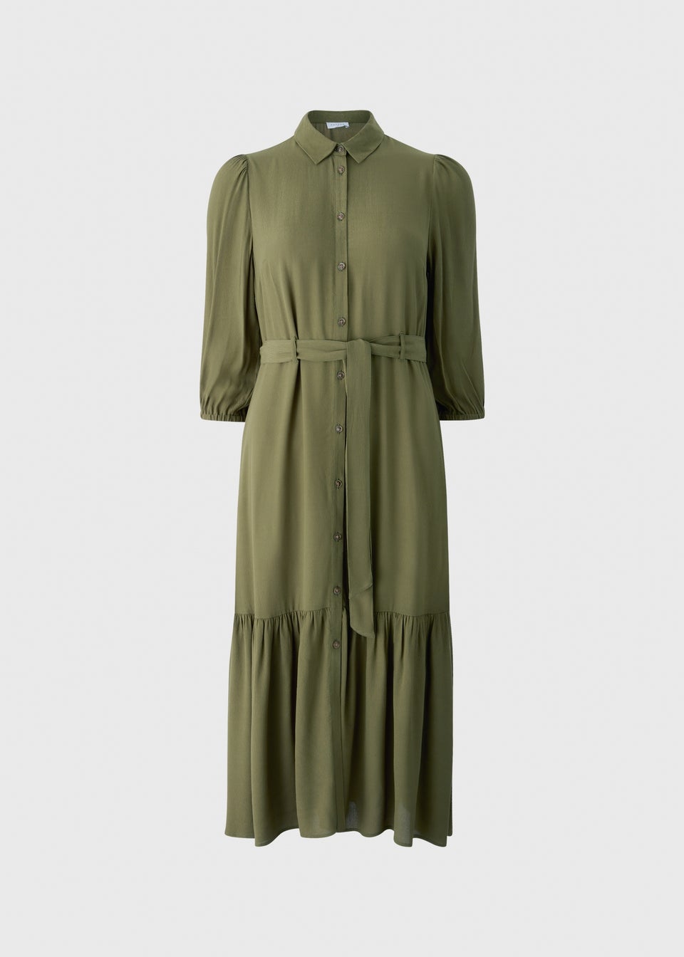 Green Midaxi Shirt Dress