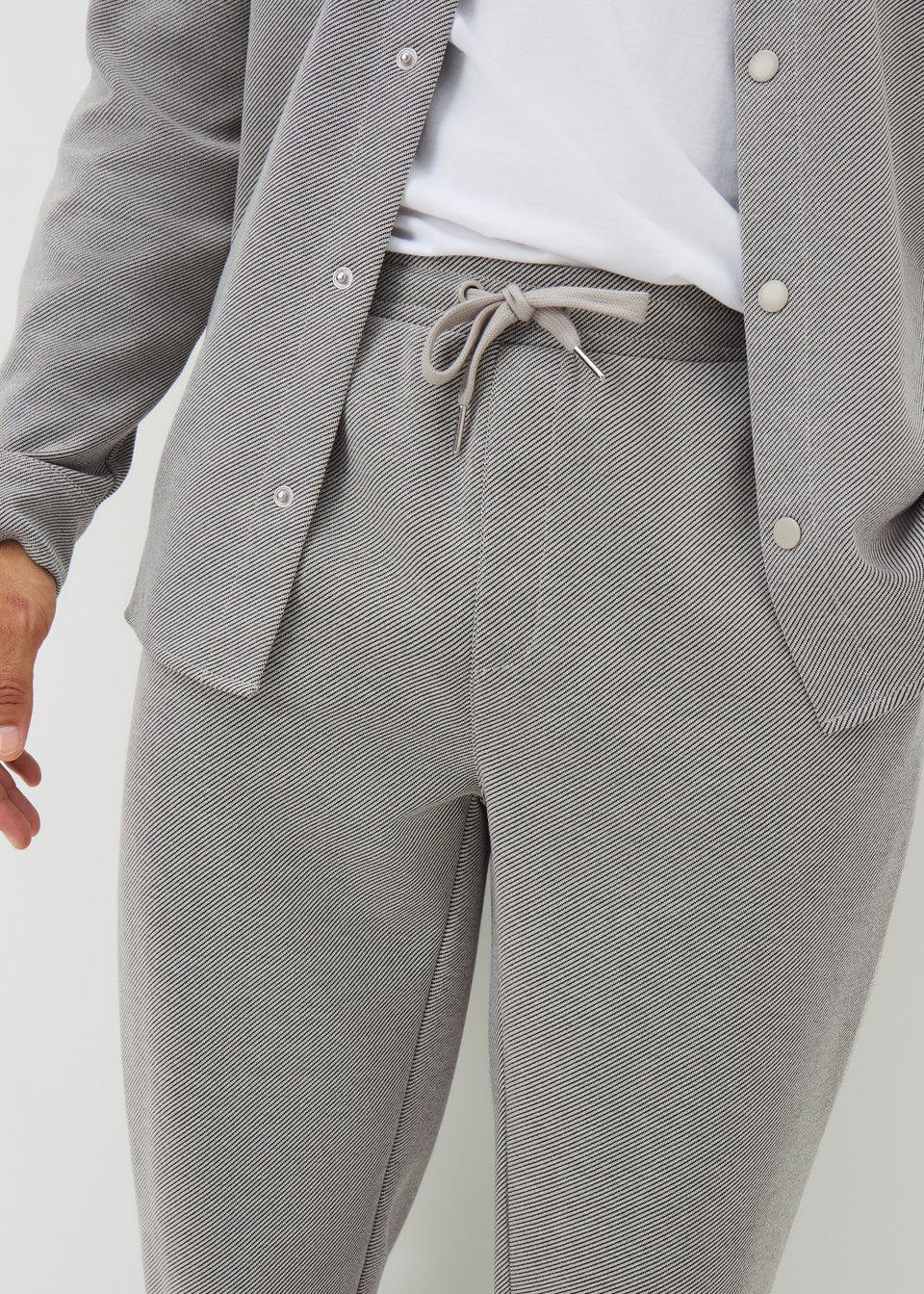 Beige Tapered Co-Ord Joggers