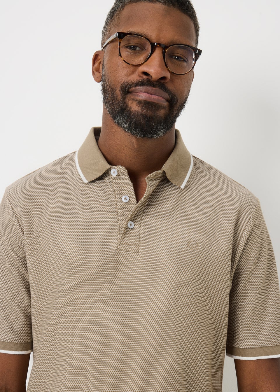 Lincoln Stone Textured Smart Polo Shirt