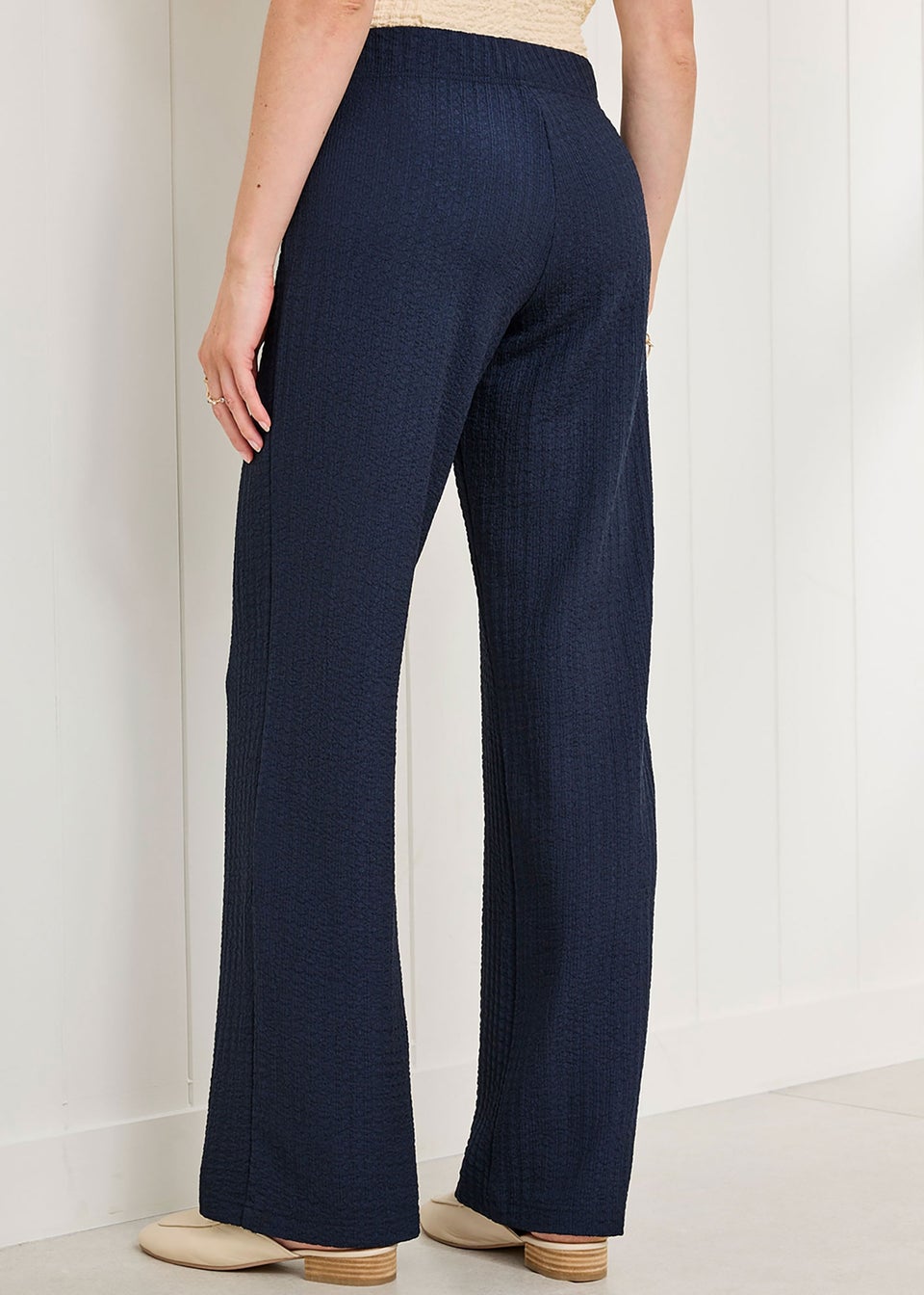 Cotton Traders Midnight Textured Jersey Trousers
