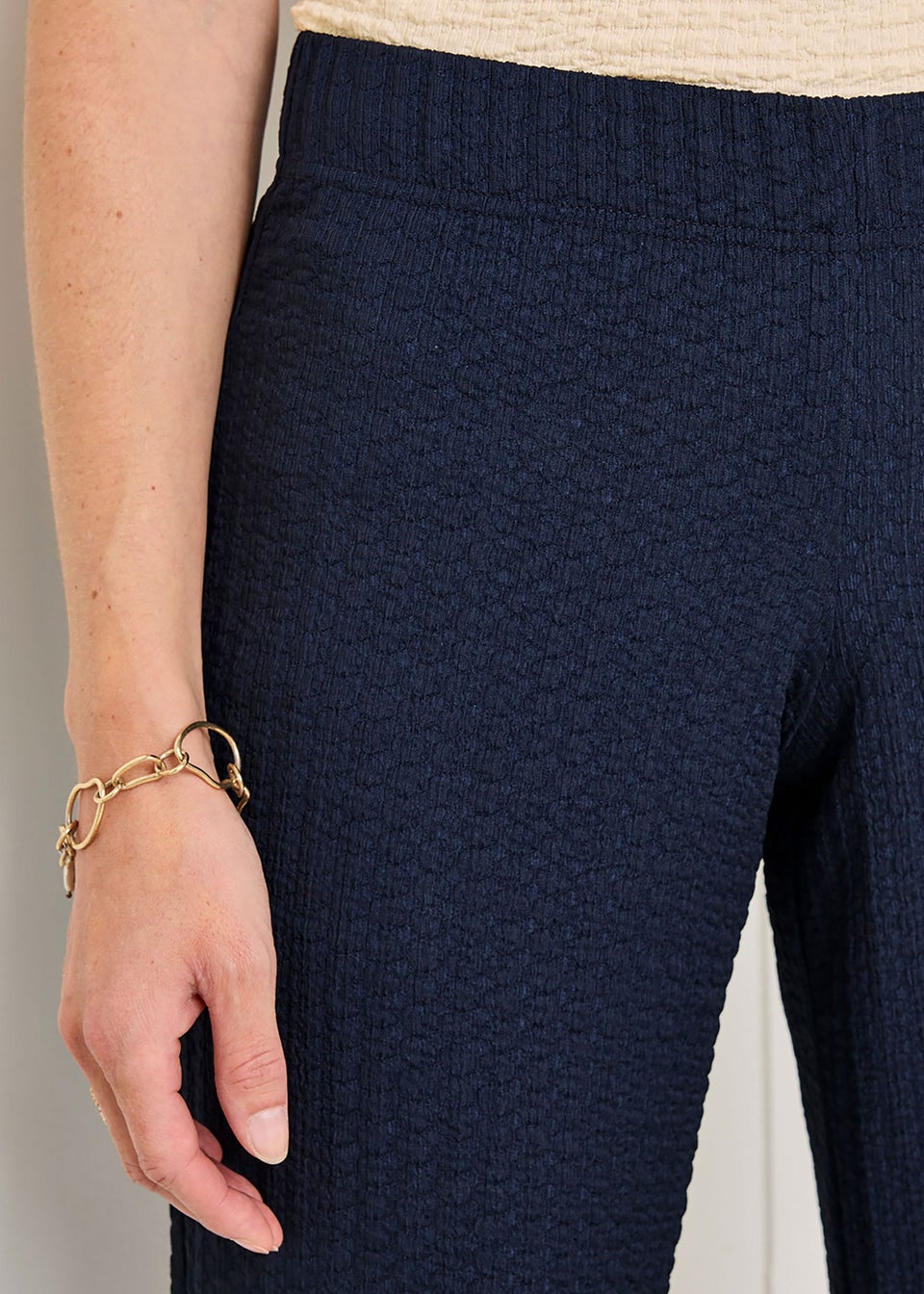 Cotton Traders Midnight Textured Jersey Trousers
