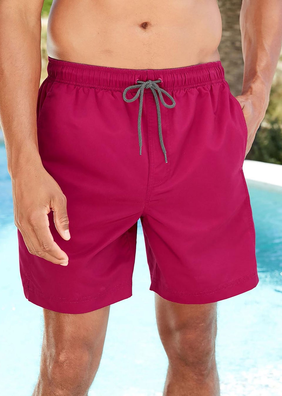 Cotton Traders Soft Red Swimshorts