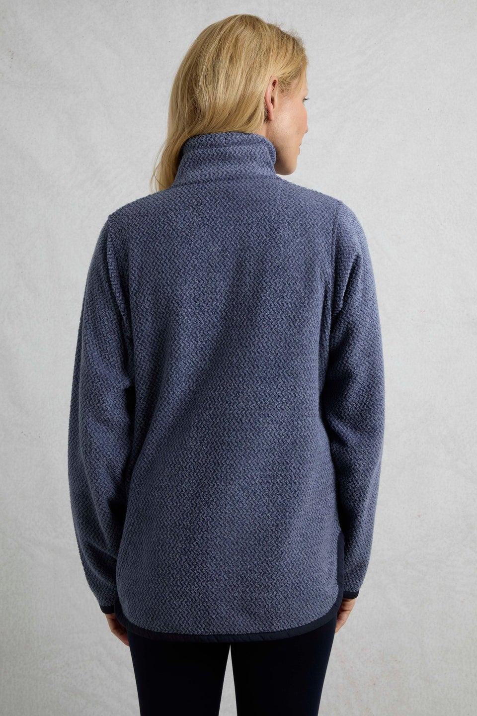 Weird Fish Blue Odina 1/4 Zip Zig Zag Fleece