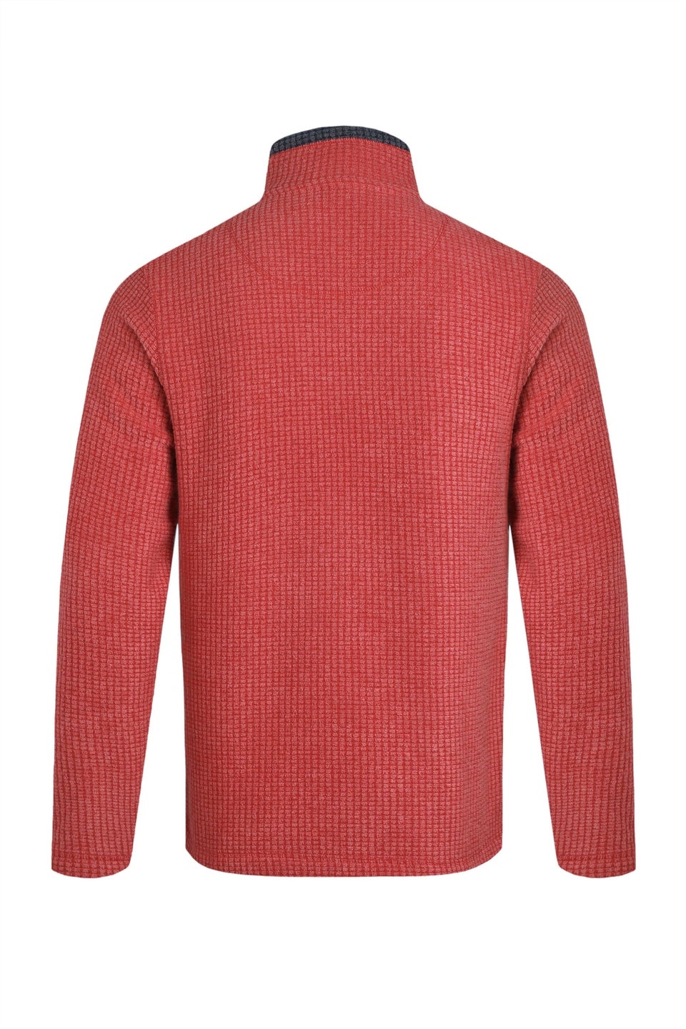 Weird Fish Red Newark 1/4 Zip Grid Fleece