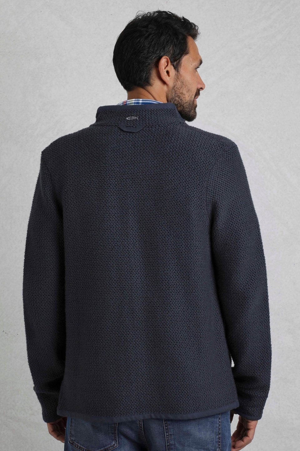 Weird Fish Navy Transom Full Zip Macaroni