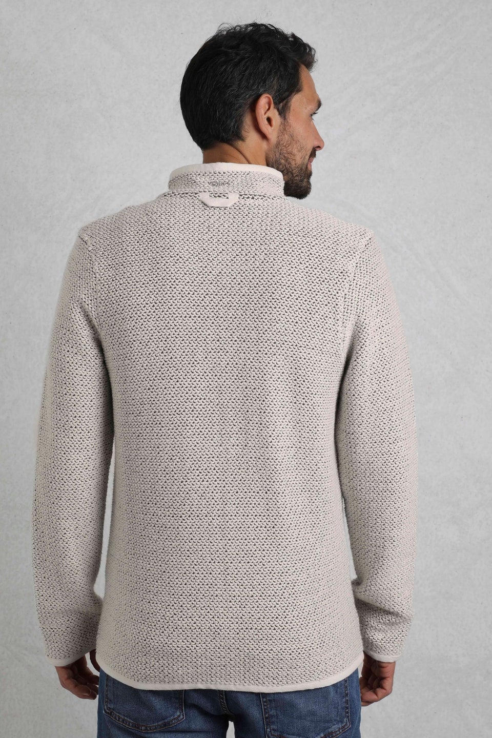 Weird Fish Cream Transom Full Zip Macaroni