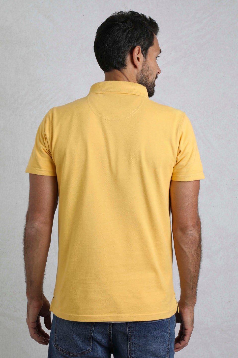 Weird Fish Yellow Miles Pique Polo
