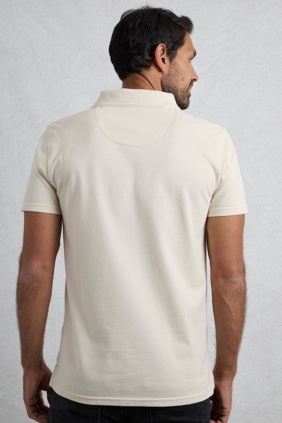 Weird Fish Cream Miles Pique Polo