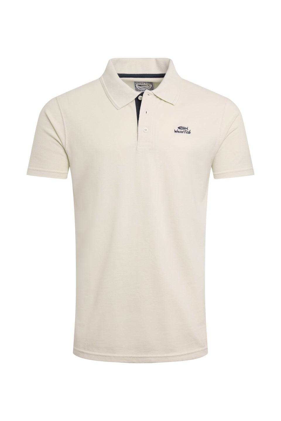 Weird Fish Cream Miles Pique Polo