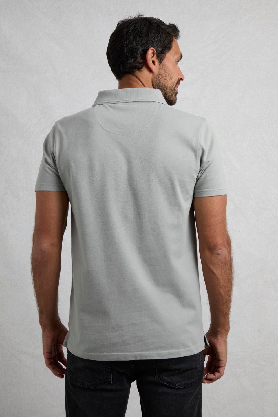 Weird Fish Grey Miles Pique Polo