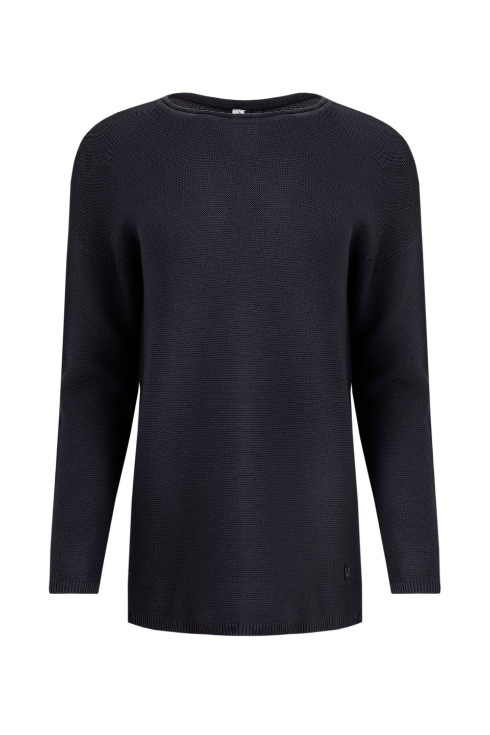 Weird Fish Navy Dalla Knitted Crew Neck Jumper