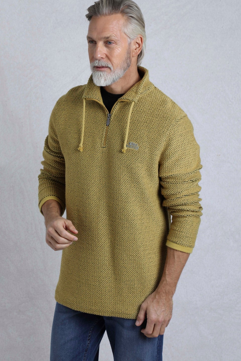 Weird Fish Green Cruiser 1/4 Zip Macaroni