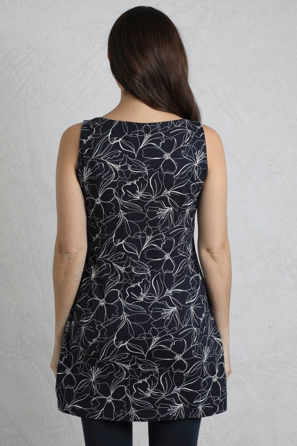 Weird Fish Navy Indus Printed Jersey Tunic