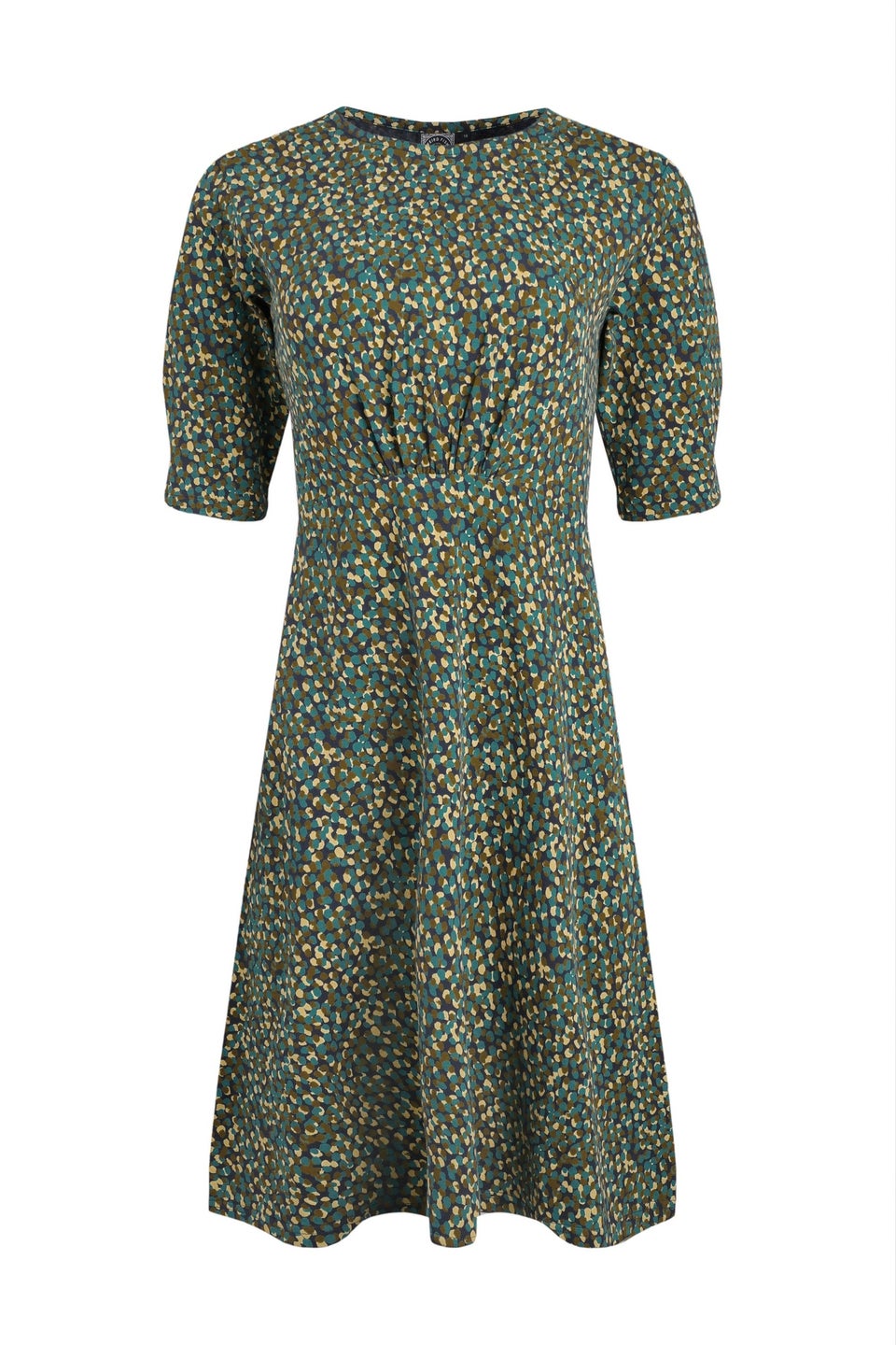 Weird Fish Green Cassandra Jersey Swing Dress