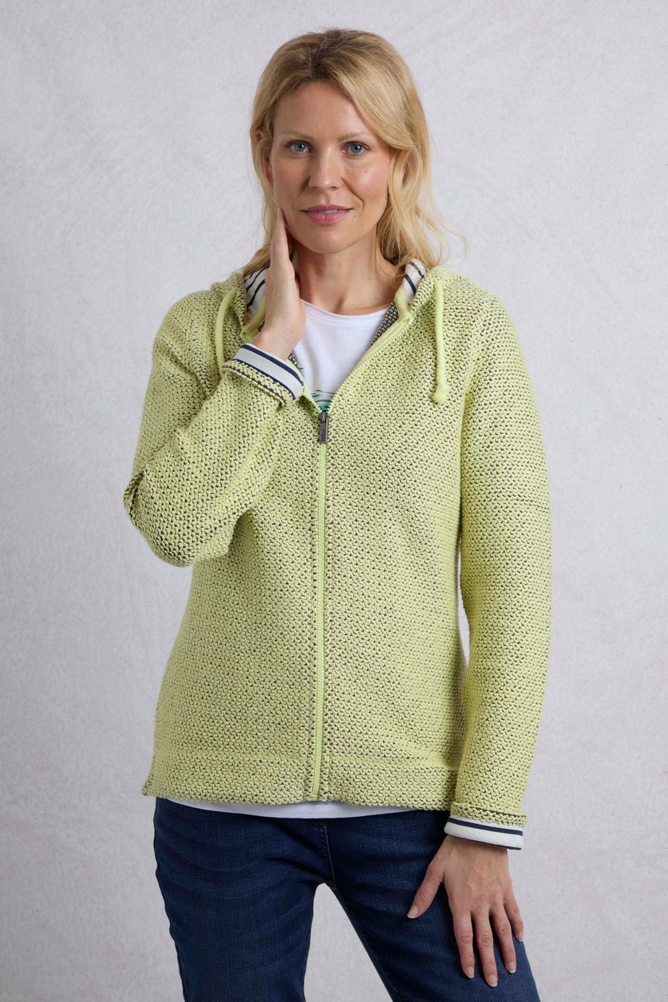 Weird Fish Green Chicoa Full Zip Macaroni Hoodie