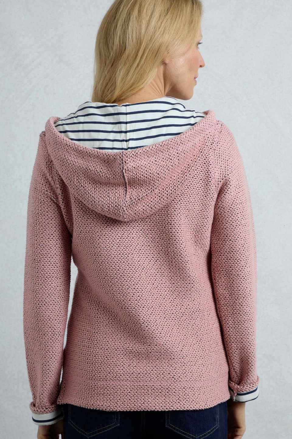 Weird Fish Pink Chicoa Full Zip Macaroni Hoodie