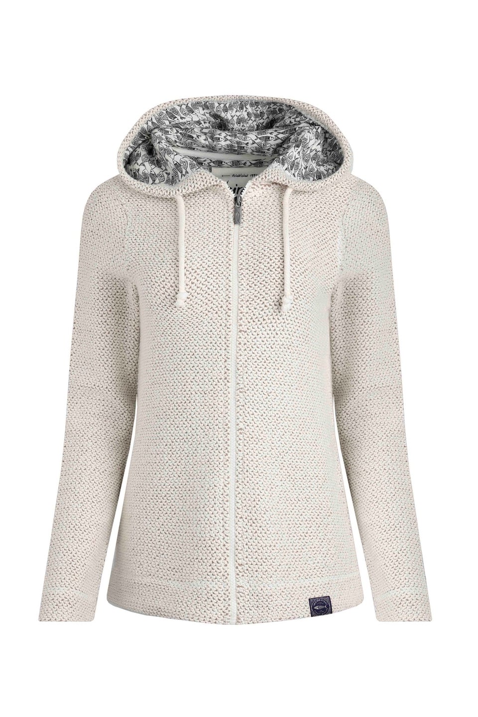 Weird Fish Cream Chicoa Full Zip Macaroni Hoodie