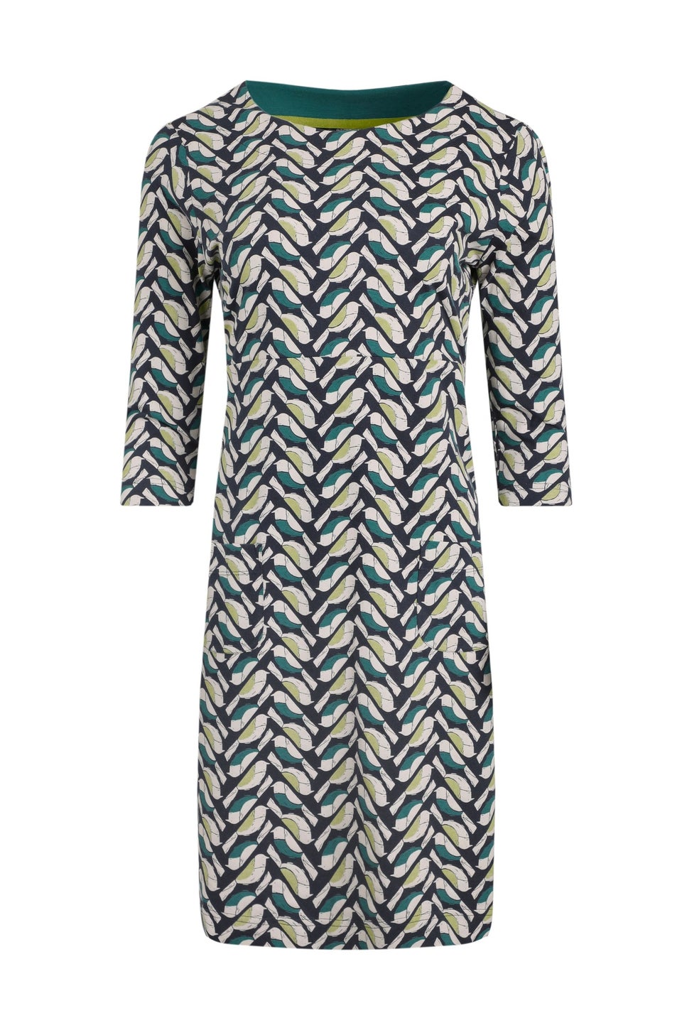 Weird Fish Green Starshine Jersey Dress