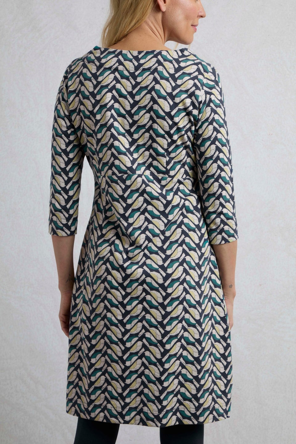 Weird Fish Green Starshine Jersey Dress