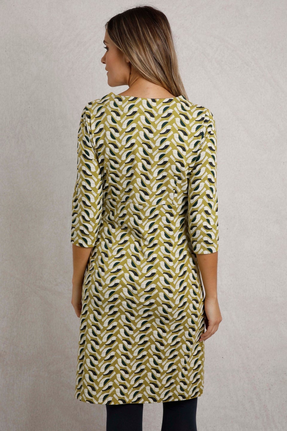 Weird Fish Olive Starshine Jersey Dress