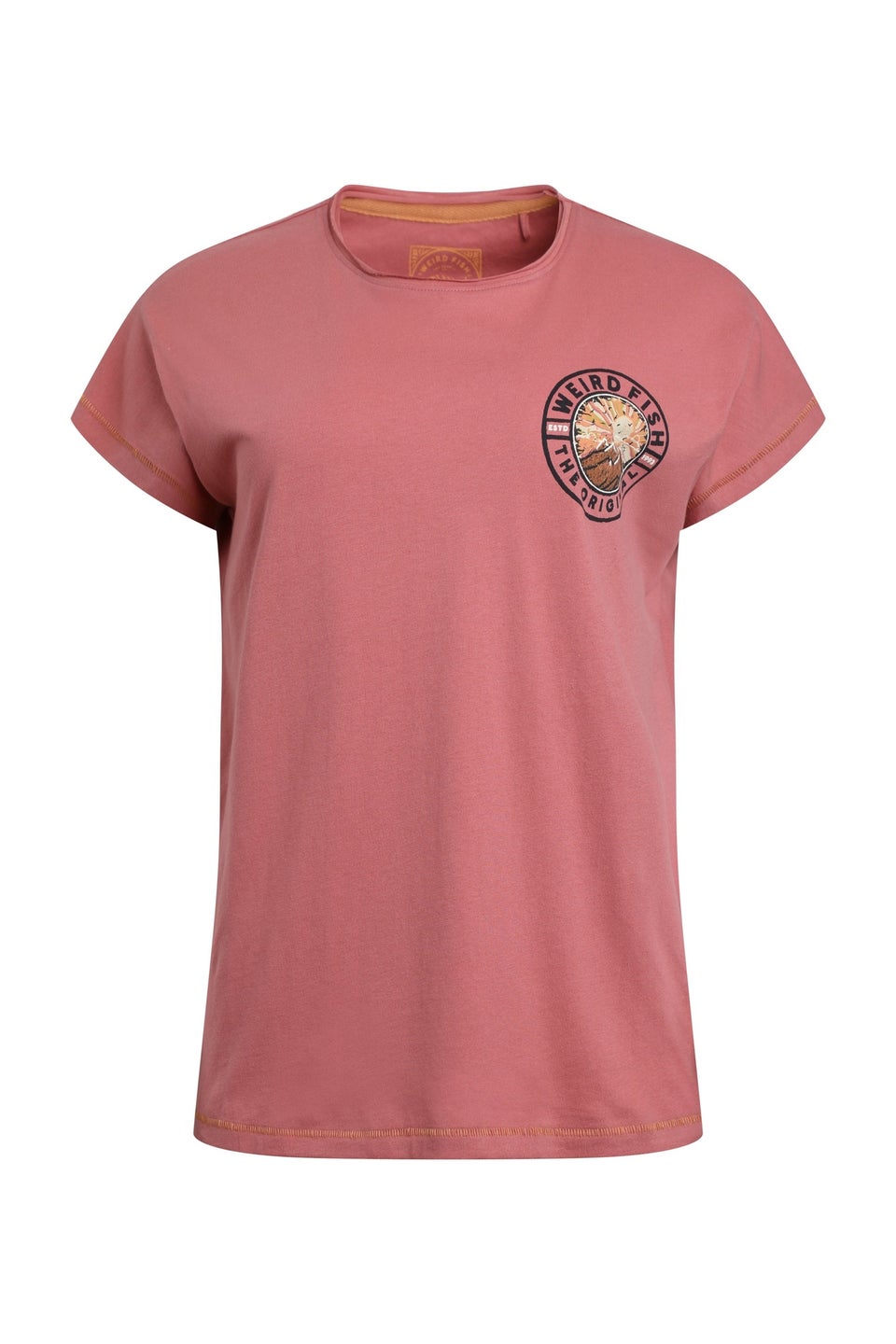 Weird Fish Pink Sunset Summit Back Print Graphic T-Shirt