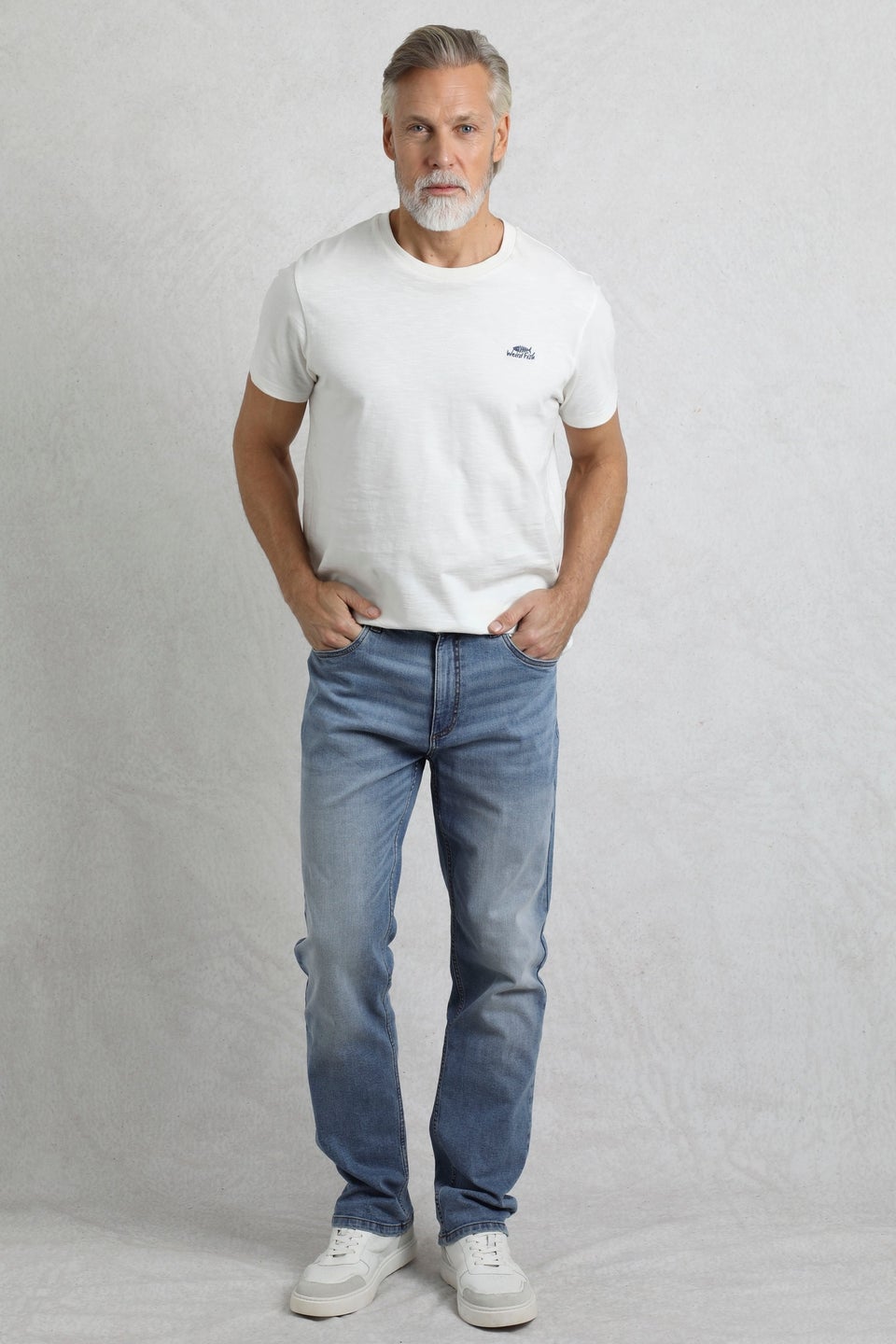 Weird Fish Blue Eddie Straight Leg Denim Jeans