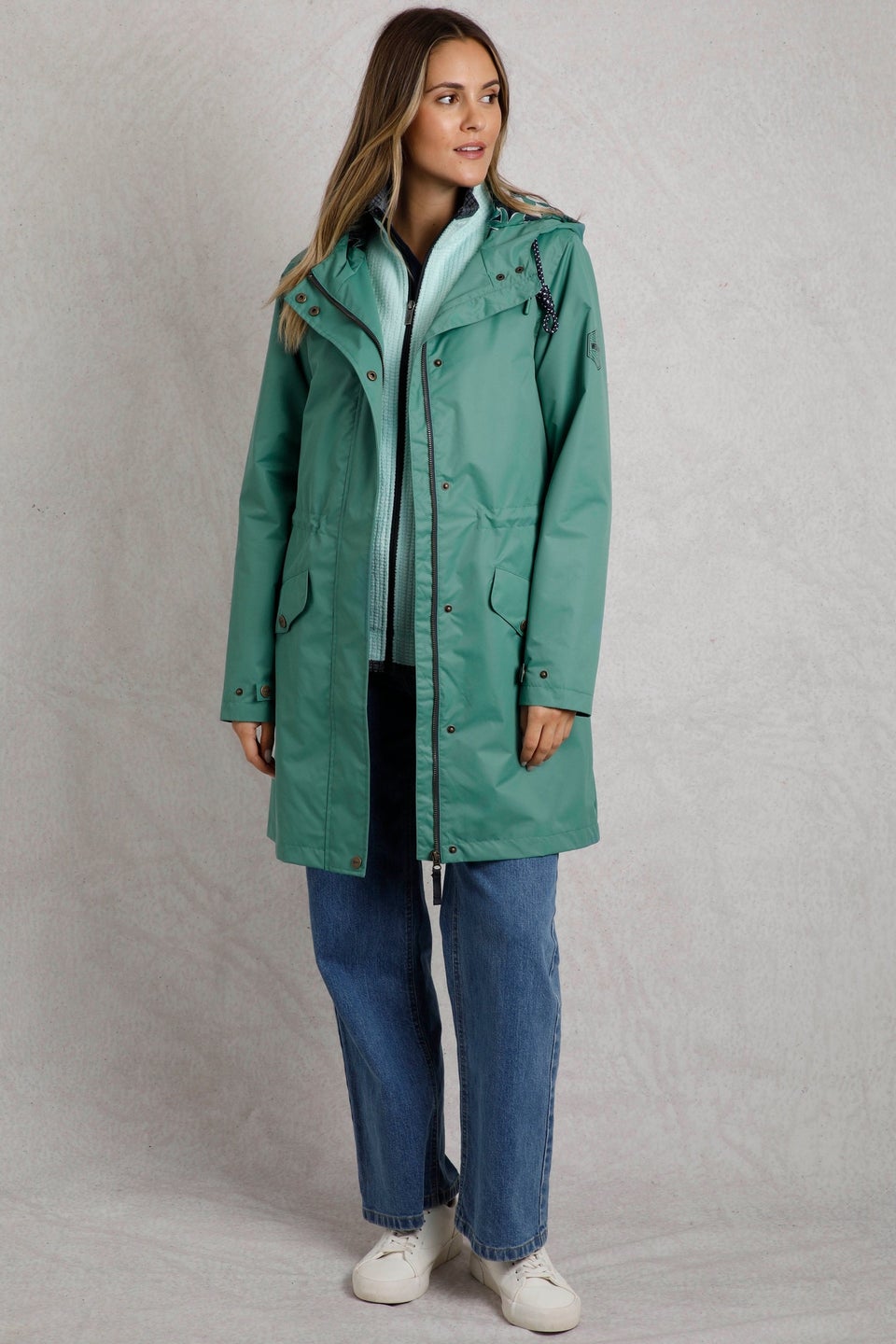 Weird Fish Blue Delara Showerproof Jacket