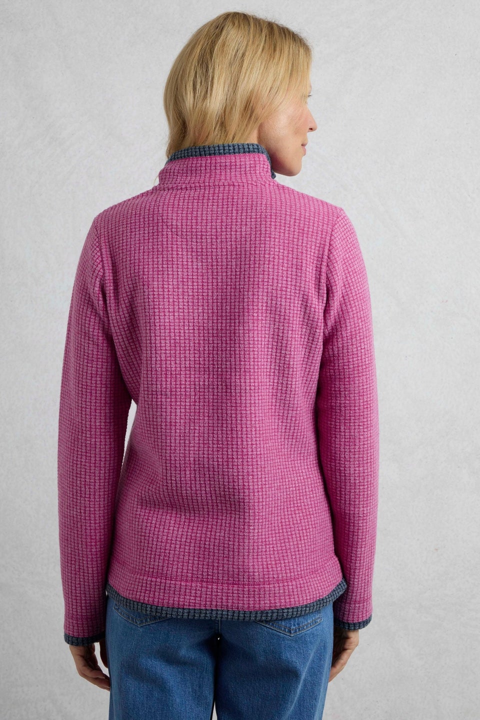 Weird Fish Red Beye 1/4 Zip Grid Fleece