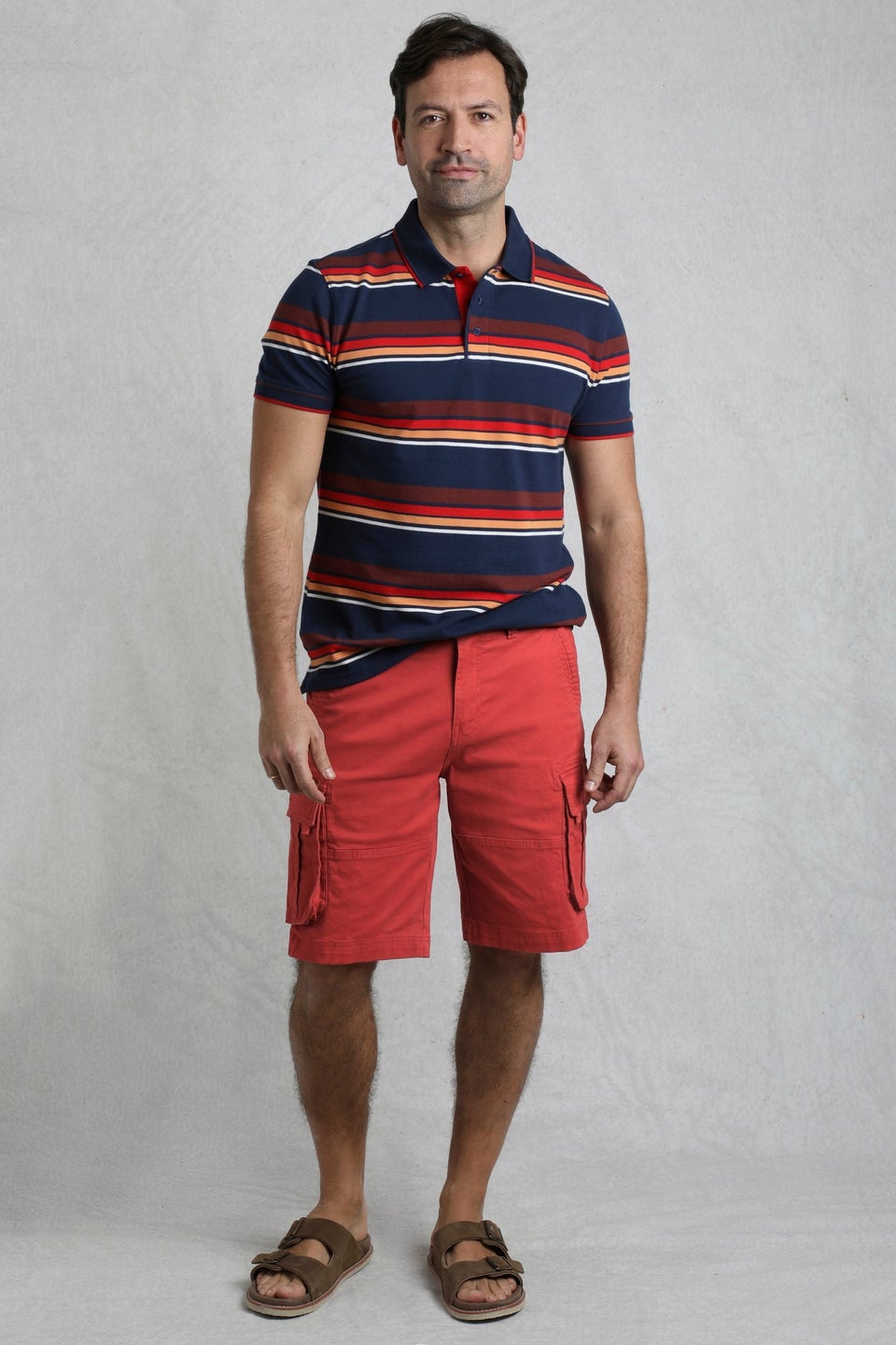 Weird Fish Burnt Orange Rigney Cargo Shorts