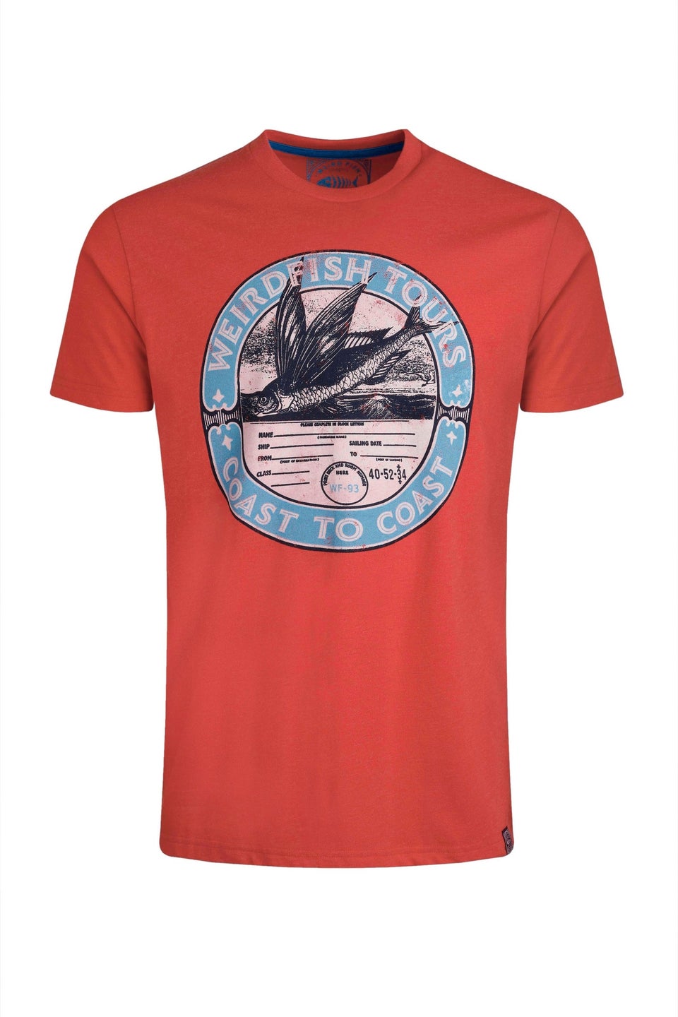Weird Fish Red Coasting Front Print Graphic T-Shirt