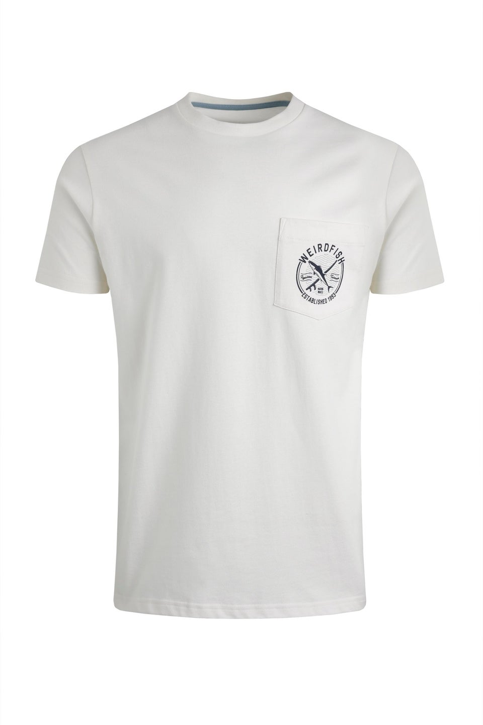 Weird Fish Cream Tidal Branded Pocket T-Shirt