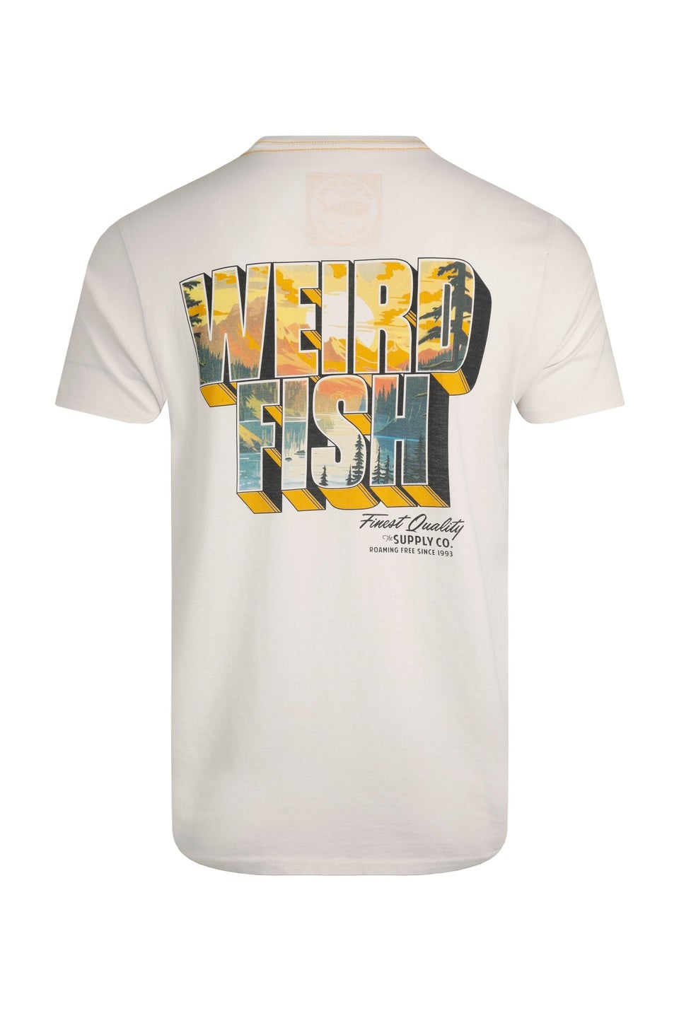 Weird Fish Cream Wild Life Back Print Graphic T-Shirt